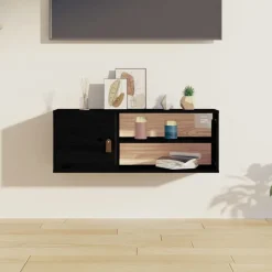 Online vidaXL Väggskåp 80x30x30 cm massiv furu Svart