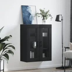 vidaXL Väggskåp svart 69,5x34x90 cm