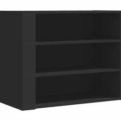 vidaXL Väggskåp svart 75x35x60 cm konstruerat trä