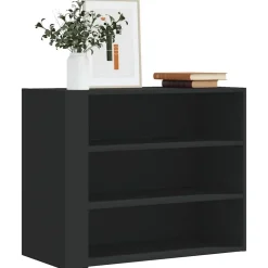 vidaXL Väggskåp svart 75x35x60 cm konstruerat trä