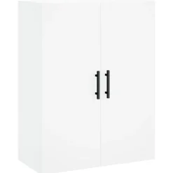 vidaXL Väggskåp vit 69,5x34x90 cm
