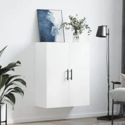 vidaXL Väggskåp vit 69,5x34x90 cm