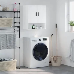 Discount vidaXL Väggskåp 60x31x70 cm konstruerat trä Vit