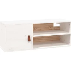 vidaXL Väggskåp vit 80x30x30 cm massiv furu