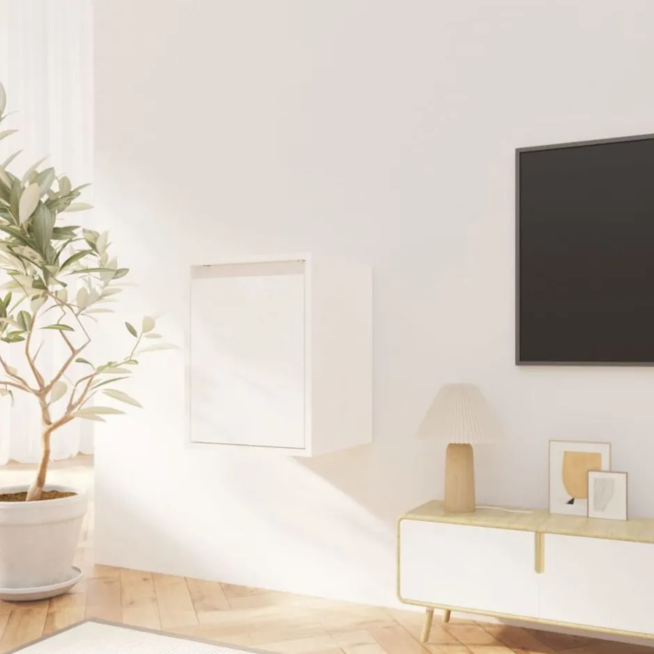 Sale vidaXL Väggskåp 30x30x40 cm massiv furu Vit