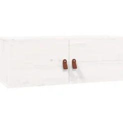 Outlet vidaXL Väggskåp 80x30x30 cm massiv furu Vit