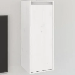 vidaXL Väggskåp vit 30x30x80 cm massiv furu