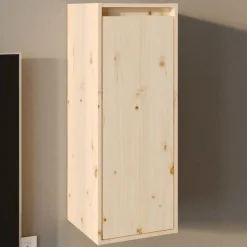 Online vidaXL Väggskåp 30x30x80 cm massiv furu Naturfärg