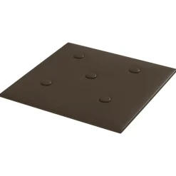 vidaXL Väggsänggavel 12 pcs Brun 30 x 30 cm Konstläder