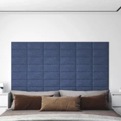Online vidaXL Väggsänggavel 12 pcs 30 x 15 cm tyg Blå