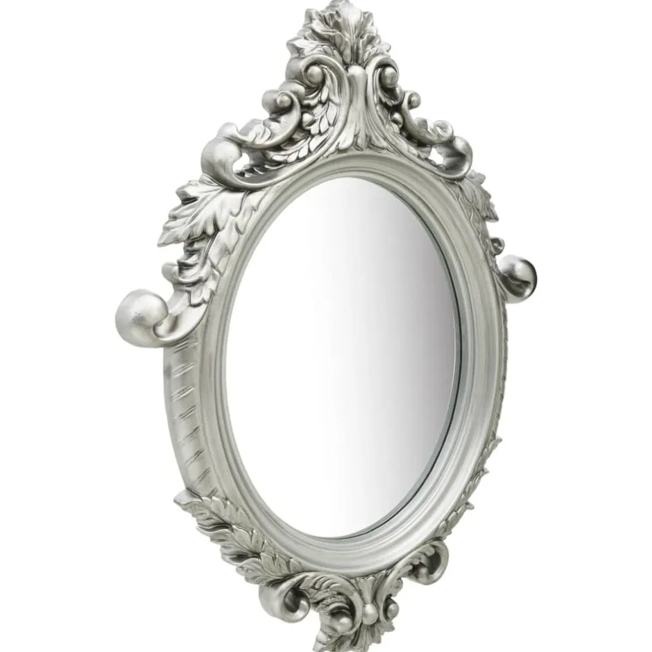 Outlet vidaXL Väggspegel slottsstil 56x76 cm Silver