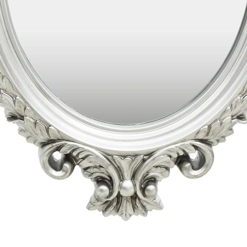 Outlet vidaXL Väggspegel slottsstil 56x76 cm Silver