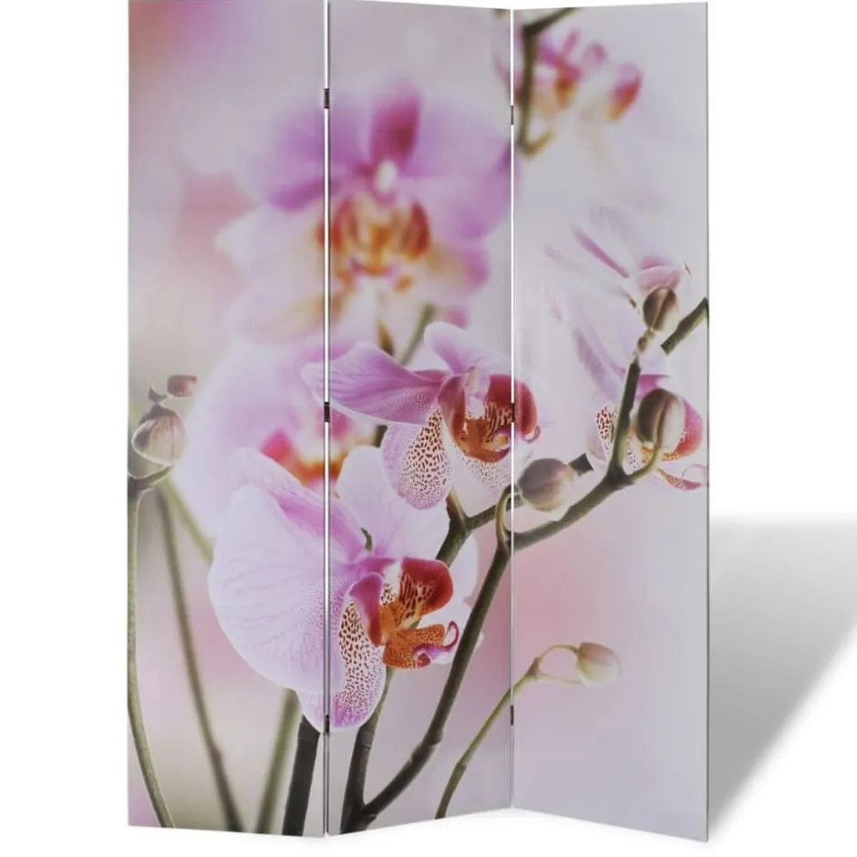 vidaXL Vikbar rumsavdelare 120x170 cm blomma Rosa