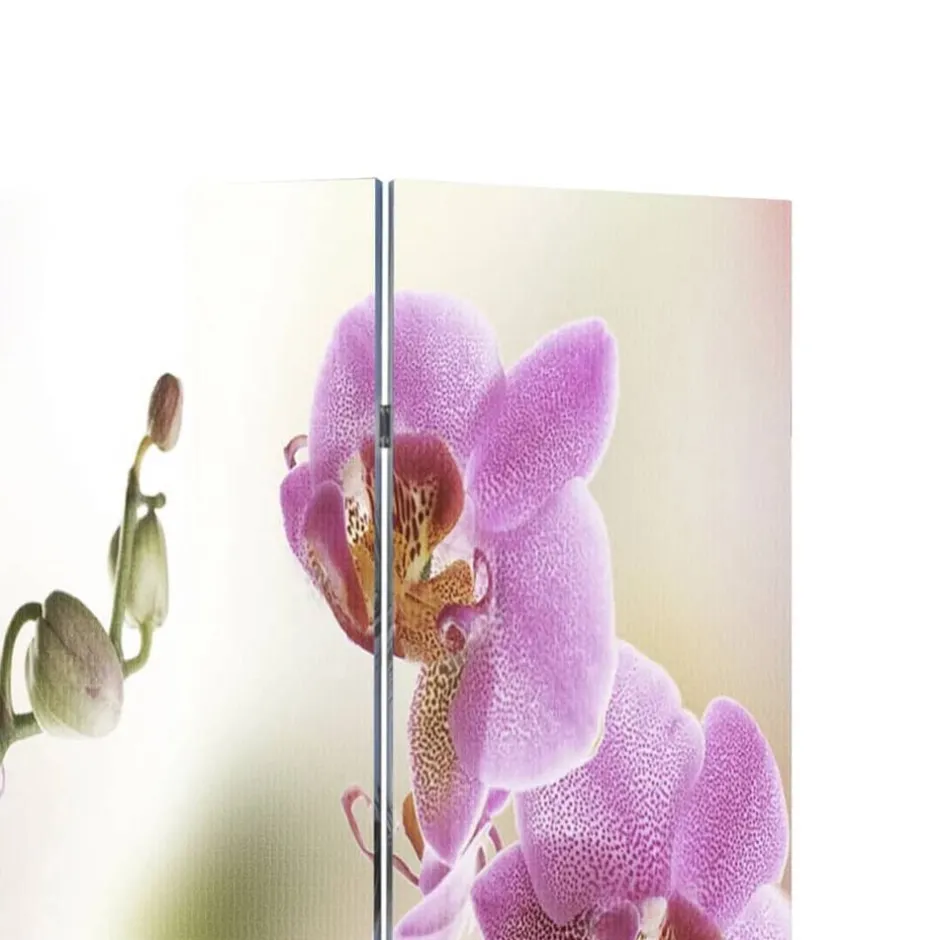 vidaXL Vikbar rumsavdelare 120x170 cm blomma Rosa
