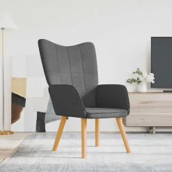 vidaXL Vilstol mörkgrå tyg