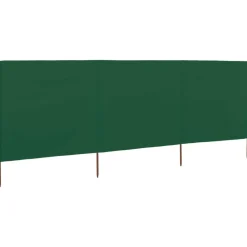 Discount vidaXL Vindskydd 3 paneler tyg 400x120 cm Grön
