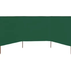 Discount vidaXL Vindskydd 3 paneler tyg 400x120 cm Grön