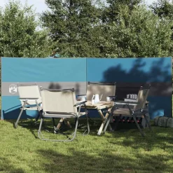 vidaXL Vindskydd för camping blå 344x120 cm vattentät