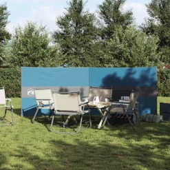 vidaXL Vindskydd för camping blå 344x120 cm vattentät