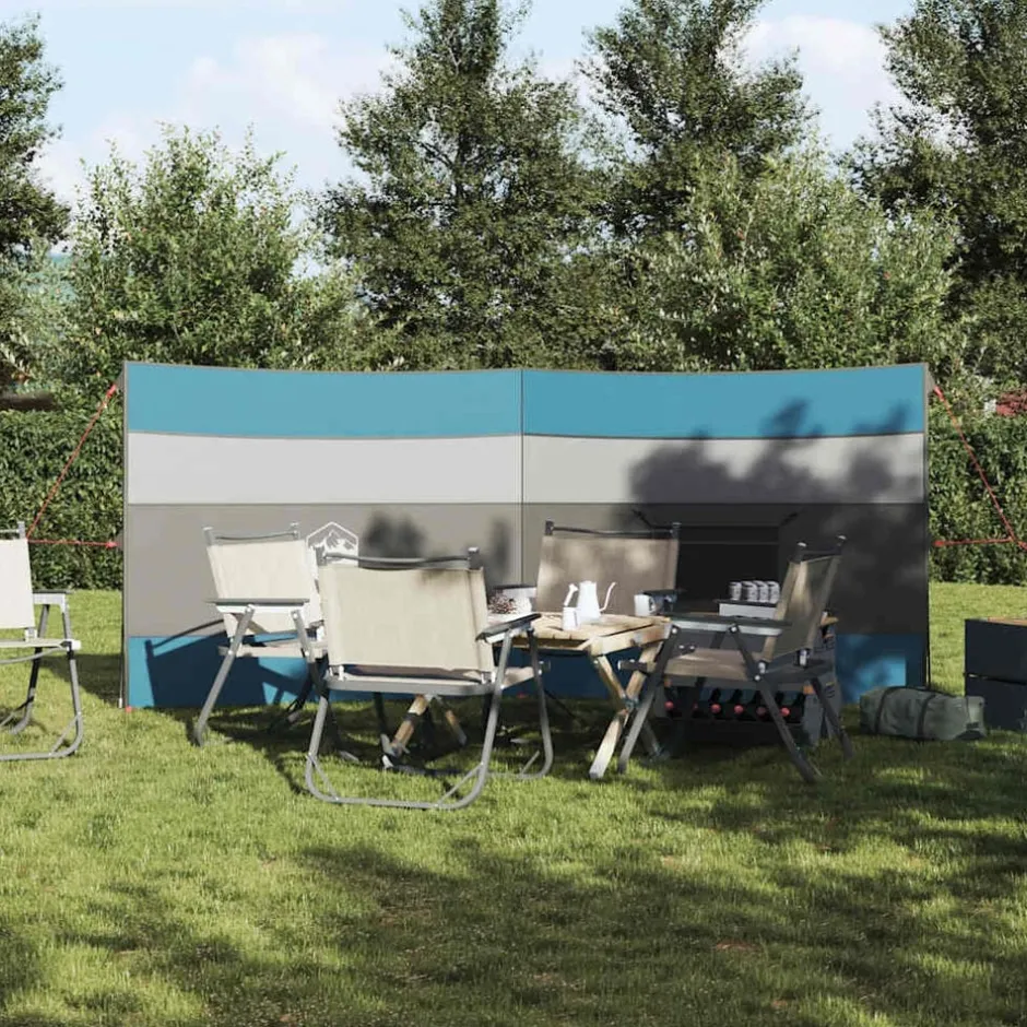 Outlet vidaXL Vindskydd för camping 340x130 cm vattentät Blå