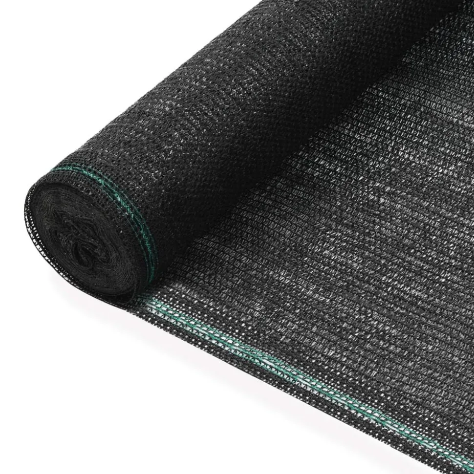 vidaXL Vindskydd för tennisplan HDPE 1x25 m svart
