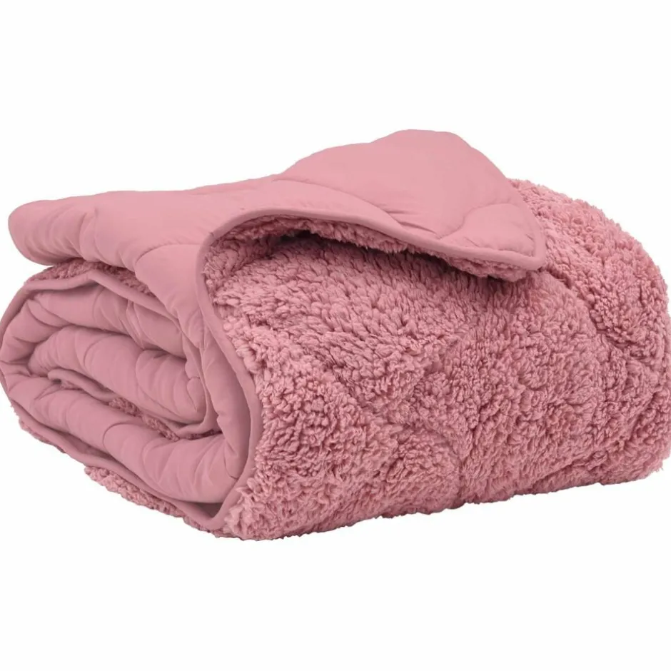 Sale vidaXL Vinter Täcke 220 x 240 cm Mikrofiber och Teddyfleece Rosa