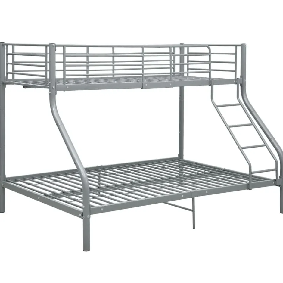 Discount vidaXL Våningssäng metall 140x200/90x200 cm Grå