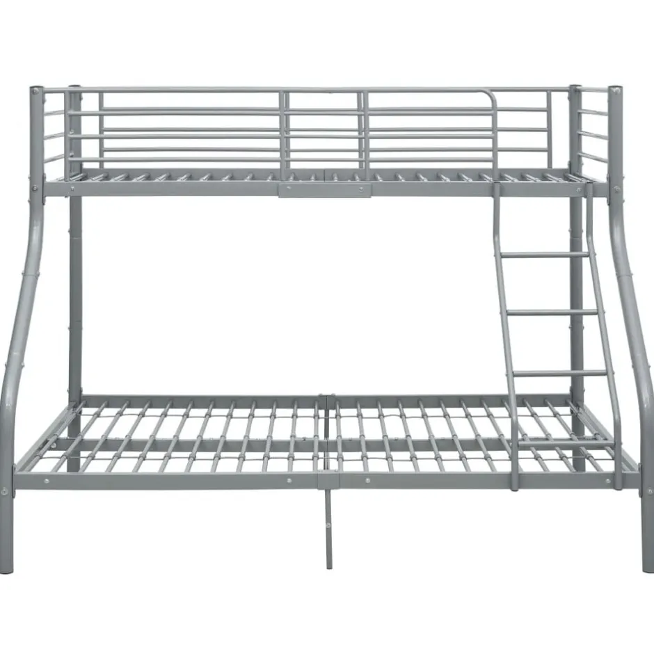 Discount vidaXL Våningssäng metall 140x200/90x200 cm Grå