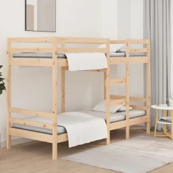 vidaXL Våningssäng utan madrass 90x200 cm massiv furu