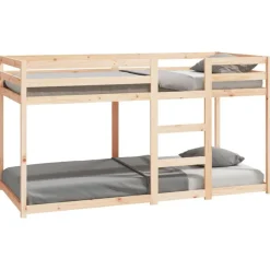 vidaXL Våningssäng utan madrass 90x200 cm massiv furu
