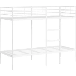 vidaXL Våningssäng utan madrass vit 75x190 cm stål