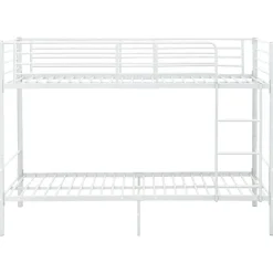 vidaXL Våningssäng vit metall 90x200 cm