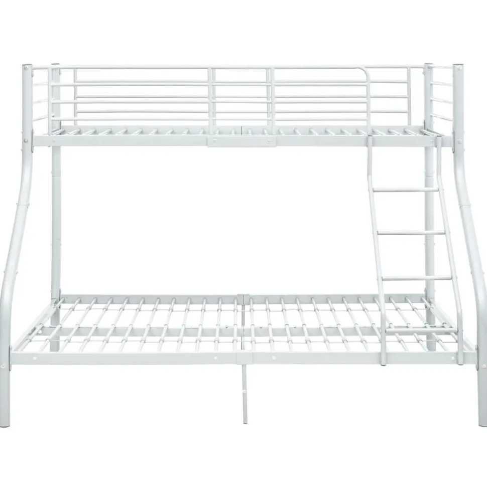 vidaXL Våningssäng vit metall 140x200/90x200 cm