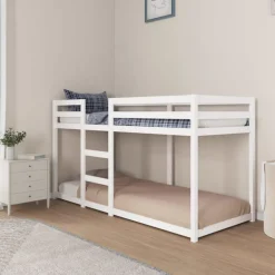 Hot vidaXL Våningssäng 80x200 cm massiv furu Vit