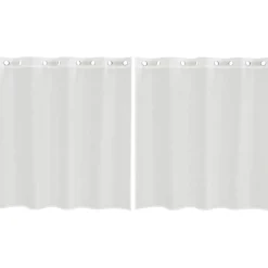 Clearance vidaXL Voile gardiner med genomföringar 2 st Vit