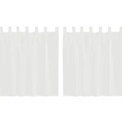 Clearance vidaXL Voile gardiner med stångfickor 2 st Vit