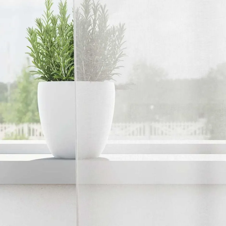 Clearance vidaXL Voile gardiner med stångfickor 2 st Vit