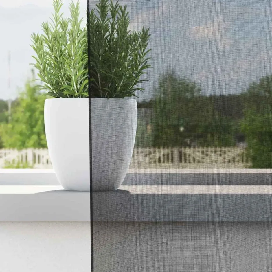 Online vidaXL Voile gardiner med stångfickor 2 st Svart