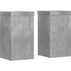 Discount vidaXL Växtställ 2 st 10x10x18 cm konstruerat trä Betonggrå