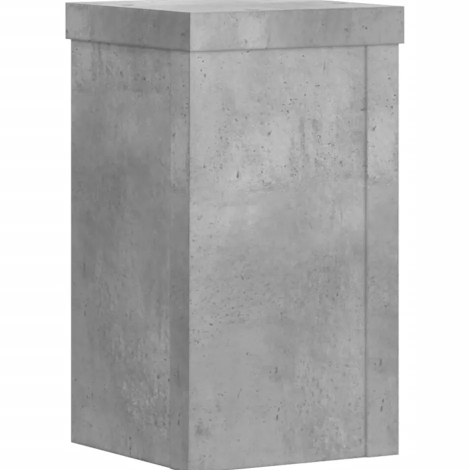 Discount vidaXL Växtställ 2 st 10x10x18 cm konstruerat trä Betonggrå