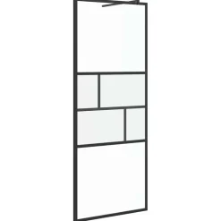 Sale vidaXL Walk-in Duschvägg 80 x 195 x 0.5 cm Glas och Aluminium Svart