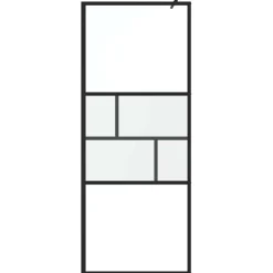 Sale vidaXL Walk-in Duschvägg 80 x 195 x 0.5 cm Glas och Aluminium Svart