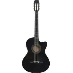 Clearance vidaXL Westerngitarr med cutaway EQ och 6 strängar Svart