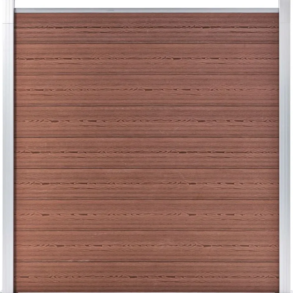 Sale vidaXL WPC-staketpanel 6 fyrkantig + 1 vinklad 1138x186 cm Brun