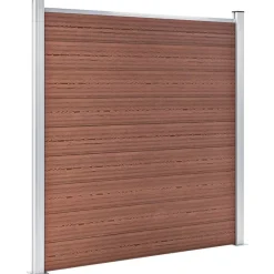 Sale vidaXL WPC-staketpanel 6 fyrkantig + 1 vinklad 1138x186 cm Brun