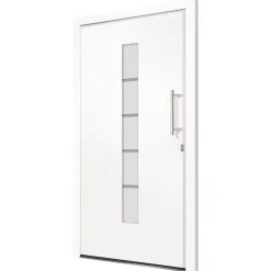 Discount vidaXL Ytterdörr aluminium och PVC 100x200 cm Vit
