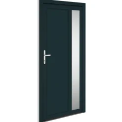 Best vidaXL Ytterdörr 98x200 cm PVC Antracit