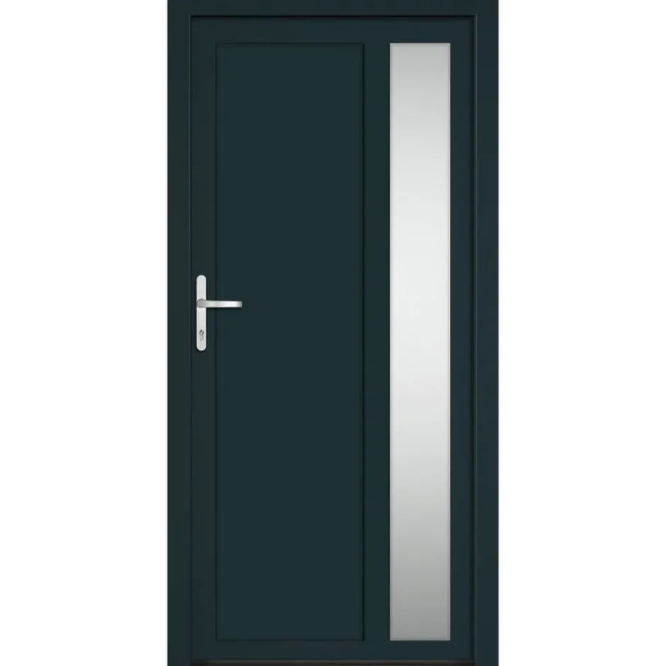 Best vidaXL Ytterdörr 98x200 cm PVC Antracit