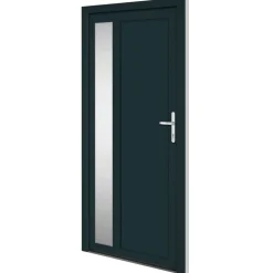 vidaXL Ytterdörr antracit 98x200 cm PVC
