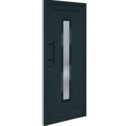 vidaXL Ytterdörr antracit 88x200 cm PVC